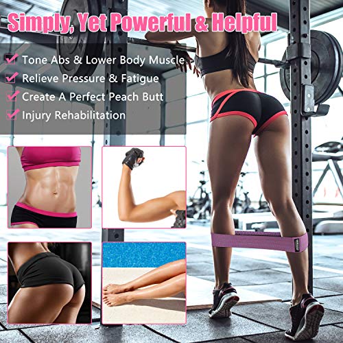 Nvrgiup Exercise Resistance Bands For Legs And Butt, Thicken Anti-Slip & Roll Home Gym Workout Booty Bands, Wide Fabric Loop Thigh Glute Bands Set For Women With Ebook & Video #TOP4