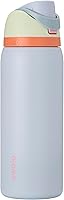 Vista 45 de Botella de agua aislada de acero inoxidable Owala FreeSip con pajita, botella de agua deportiva sin BPA, ideal para viajes, 24 oz, Daybreak