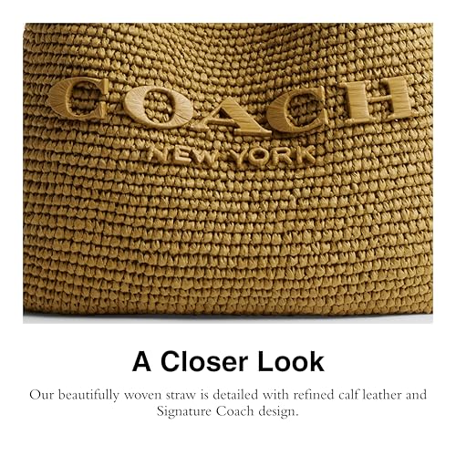 Image of COACH Brooklyn Shoulder Bag 28 in Straw