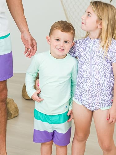 Image of RUGGEDBUTTS Baby /Toddler Boys Long Sleeve Rash Guard Swim Shirt w /UPF 50+