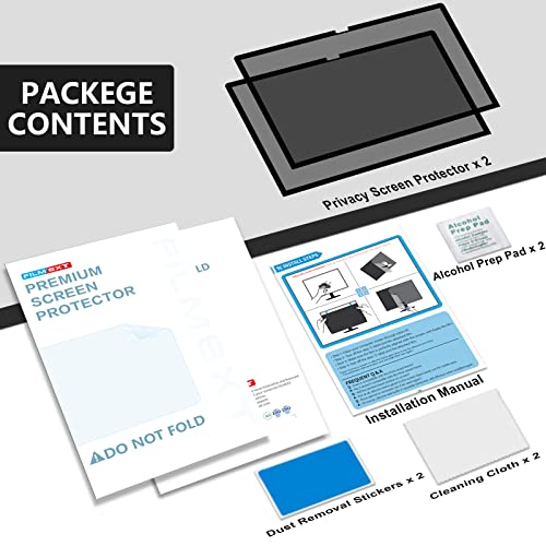 Image of FILMEXT 27 inch Privacy Screen for Monitor, 2-Pack,2022-2026 Release | Compatible with Apple Studio Display 27 inch Only, Bubble Free Computer Monitor Privacy Screen Shield Anti Blue Light Filter