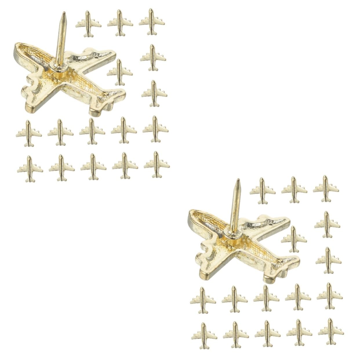 NUOBESTY 60pcs Decorative Metal Push Pins Airplane Pin Wall Decor Bulletin Board Supplies Classroom Supplies Metal Push Tacks