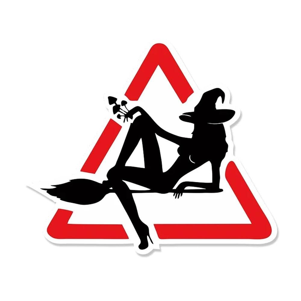 Bertdcx One Color Auto Accessory Stylish Witch Car Sticker Personality Vinyl Decal Waterproof Car Sticker On Motorcycle Laptop