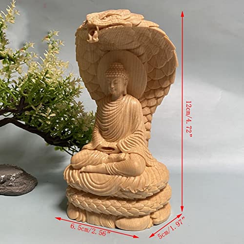 Estatua de Buda Amitabha de Madera Maciza miniatura 2