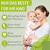 BOMI TÜV GS Siegel Kindertreppen Gitter XXL Merle | Ohne Bohren | Schließt automatisch | Gittertür aus Metall Weiss | Stabile Baby Schutzgitter Tür für Kindersicherheit | Breite: 93-101 cm