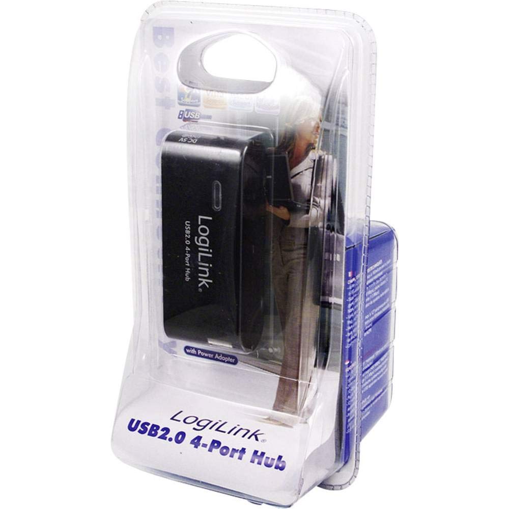 LogiLink USB 2.0 Hub 4-port mit Netzteil - UA0085