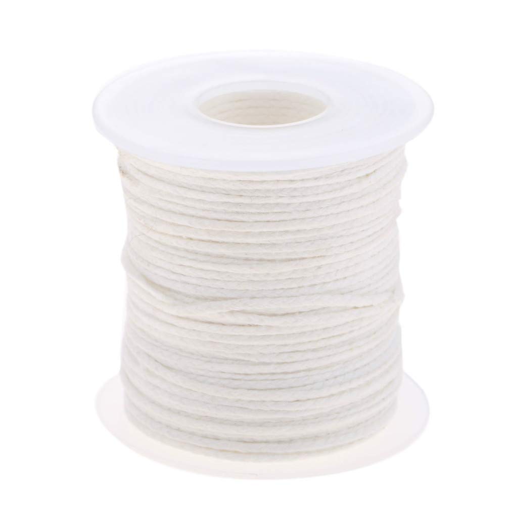 Lankater 1 Roll 61M Cotton Candle Wicks, Braided Wick Line Universal Wick Spool Material Handmade Candle Supplies For Candle Making Gift