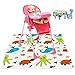 Baby-Hochstuhl-Matte, niedlich, wiederverwendbar, waschbar unter Hochstuhl-Fütterung, Boden-Abdeckung, Bodenschutz, Essenssplat, verschüttete Tischmatten und tragbare Spielmatte für Kinder Kleinkinder