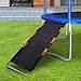 Gardenature Trampoline Slide Universal Trampoline Ladder with Handles for Toddler Strong Tear Resistant Fabric Climber Trampoline Accessories for Kids