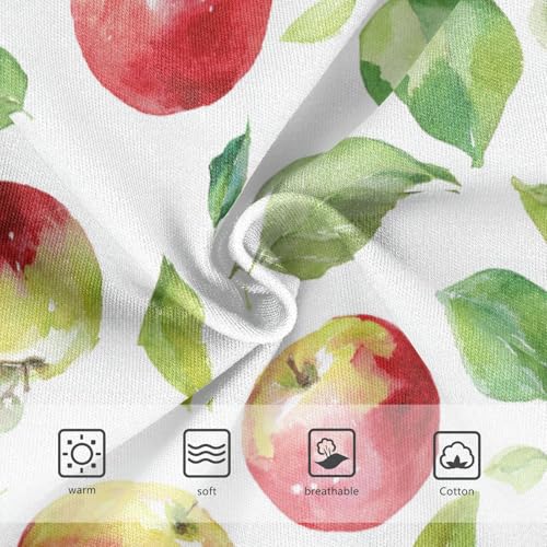 Wusikd Apples Reds Girls' Underwear Cotton Watercolor Girls Briefs Soft Toddler Underwear 2T3