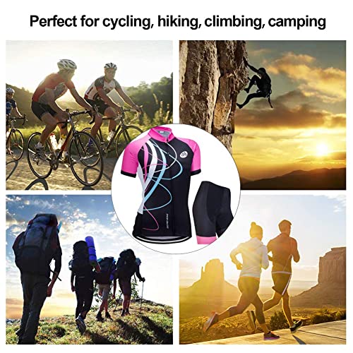 Image of Women's Short Sleeve Cycling Jersey Jacket Cycling Shirt Quick Dry Breathable Mountain Clothing Bike Top