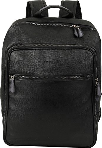 Bugatti Citta Sac à Dos Cuir Ordinateur Portable 15 Pouces - Noir