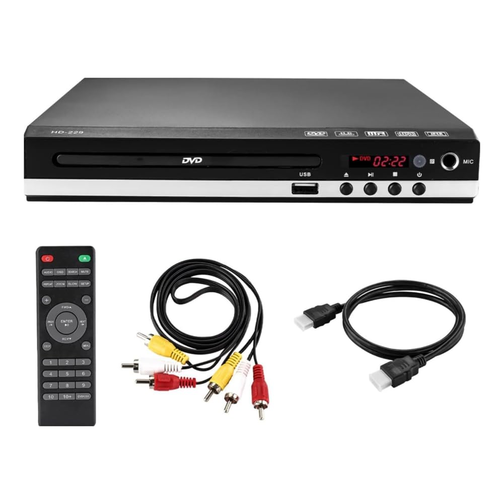 DVD-229 HD 1080p USB Remote VCD CD Media Player-Maschine Home DVD Box Multimedia Player EU-Platte