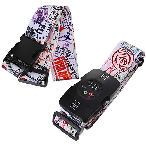 Tendycoco 2 peças de alça de bagagem portátil para mala de viagem cinto fixo para bolsa