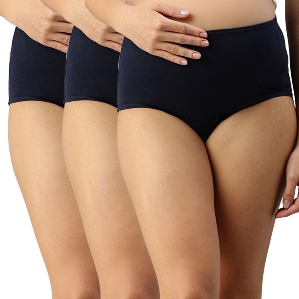 | Maternity Hygiene Panty for Women | Hygiene Anti-Bacterial, Anti-Microbial & Moisture Wicking | Full Coverage Panties | Soft Comfy Cotton | Pack of 3-image-26