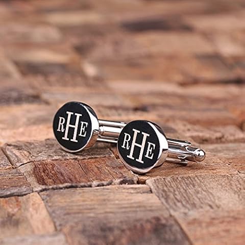 Teals Prairie & Co. Personalized Engraved Cuff Links Classic Oval Cover