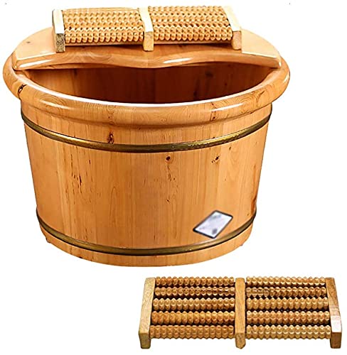 Tina de masaje para pies de madera maciza para uso doméstico