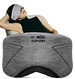 Sleep Mask with Headphones Bluetooth 5.4, TOPOINT Blackout Eye Mask for Sleeping Headphones Earphones with Soft Bamboo Cotton Cooling Breathable, HD Stereo Speaker USB C Hub HDMI Ethernet Adapte