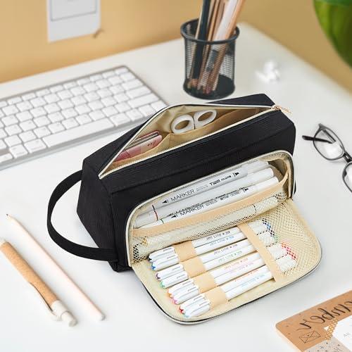KALIDI Large Pencil Case for Girls and Boys, Cute Big Capacity with Zipper & Compartments - Image 3
