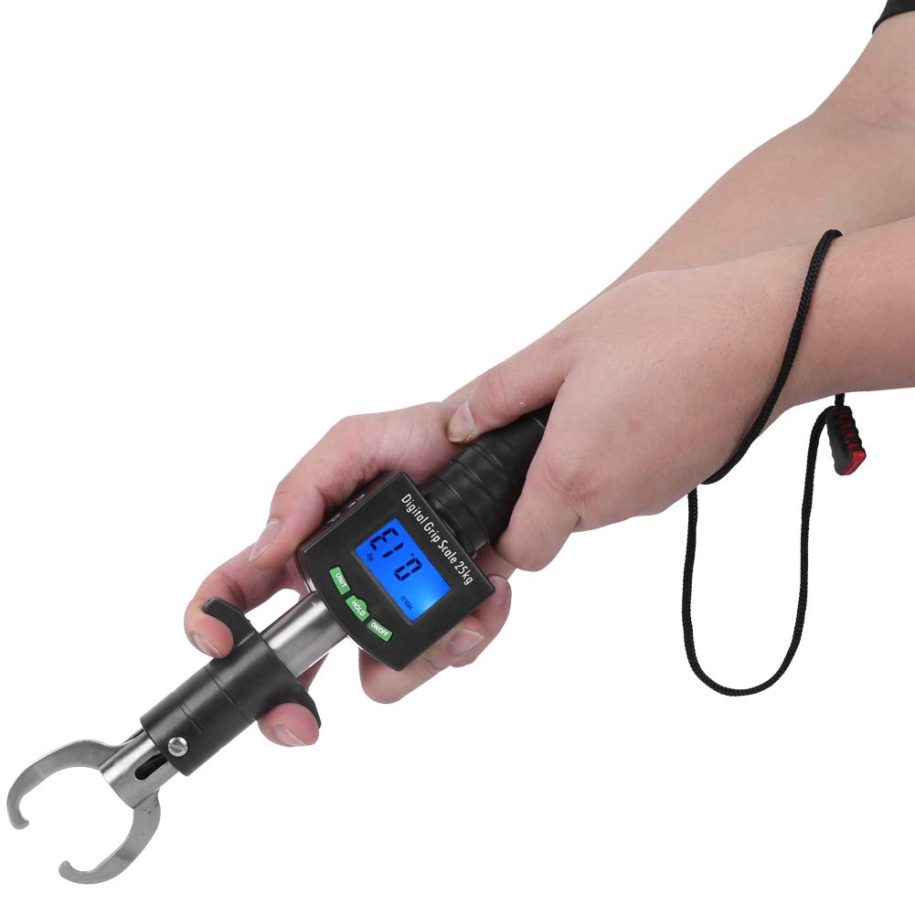 Balance de pêche numérique en acier inoxydable, pince à lèvres pour poisson, balance de poids électronique, poignée rotative résistante à l'eau pour les pêcheurs, accessoires de