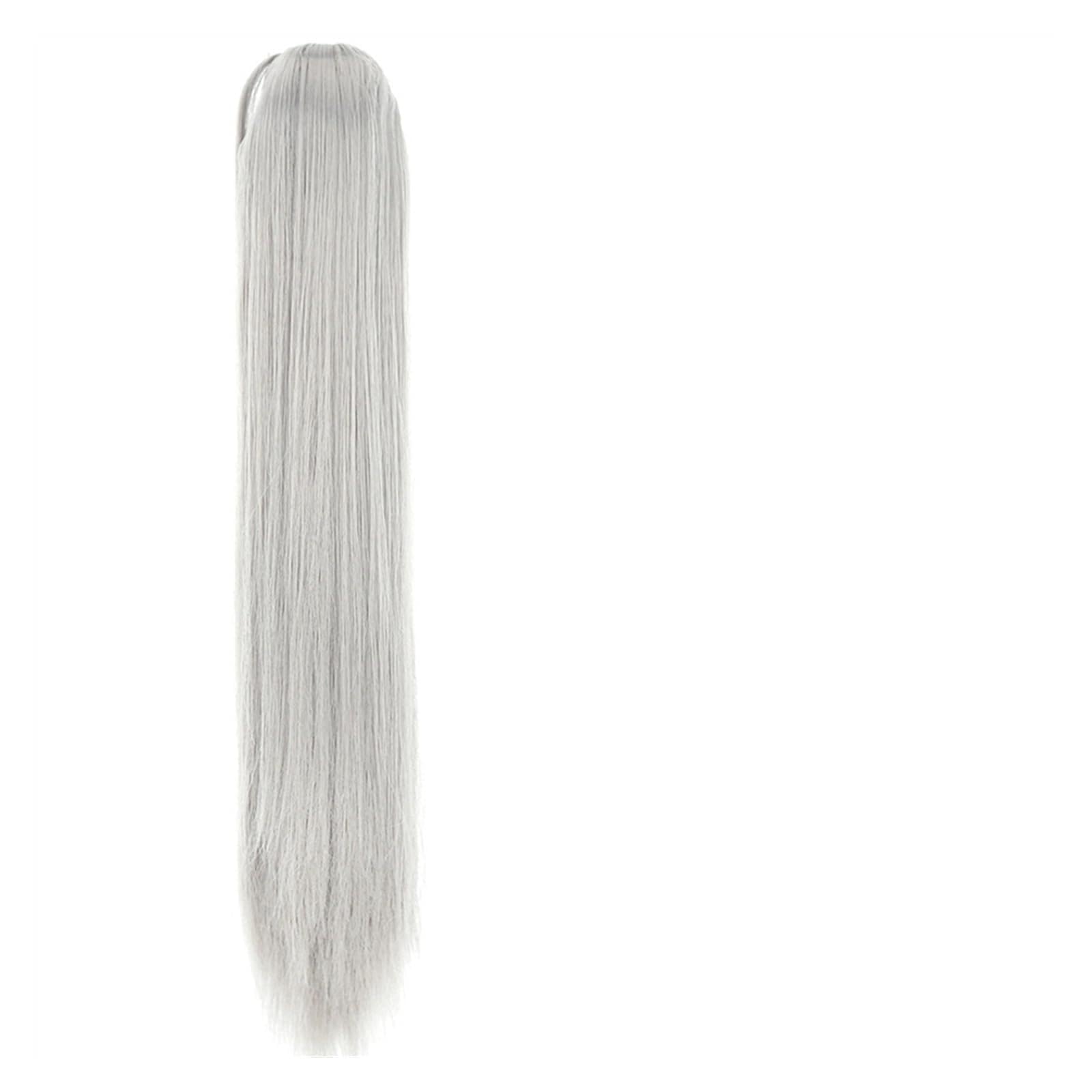 Estensione coda di cavallo Long Ponytail Extension, 24" Straight Claw Clip Ponytail Hair Extensions Natural Looking Heat Resistant Synthetic Ponytail Hairpiece for Women Coda di Cavallo Extension (Co