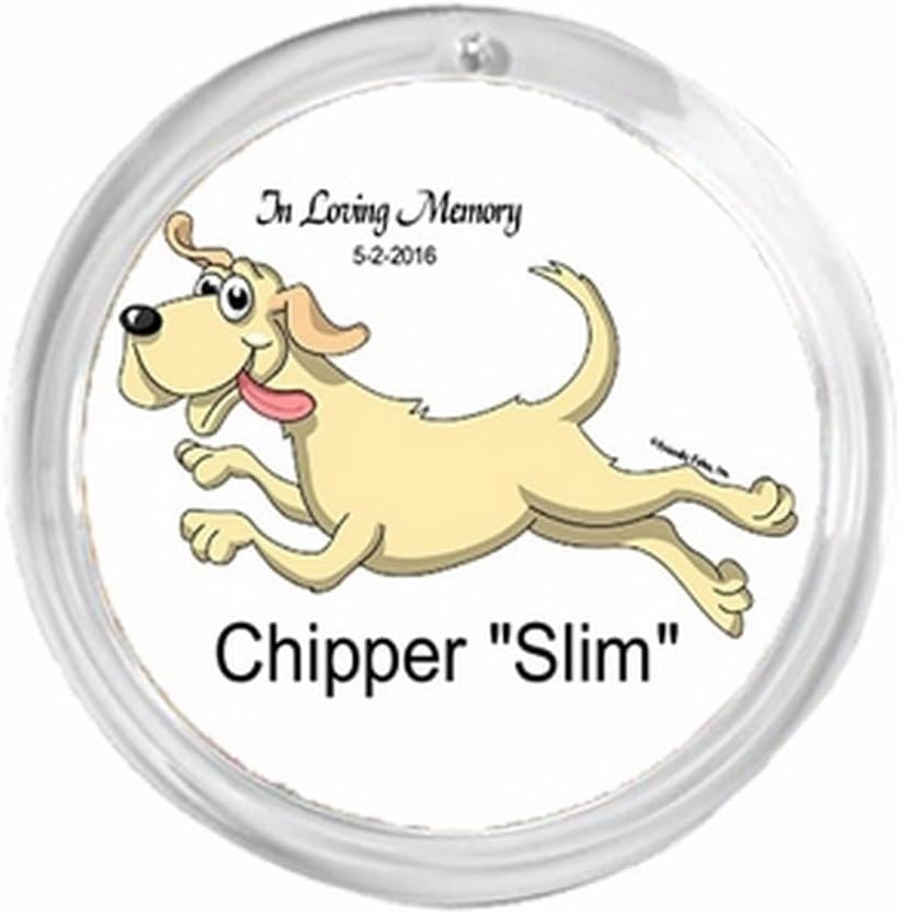 PrintedPerfection.com Personalized Yellow Lab Round Christmas Ornament