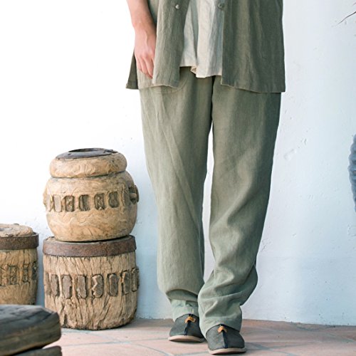 ZanYing Men's Casual Zen Clothing Cotton Linen Pants2
