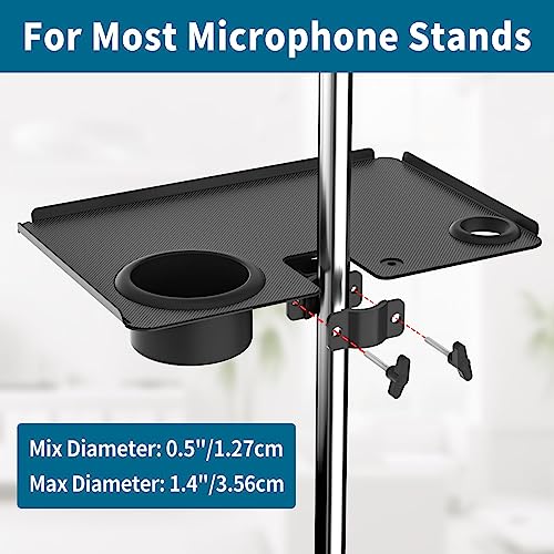 Multi-Functional Microphone Stand Tray with Phone Holder - Image 4