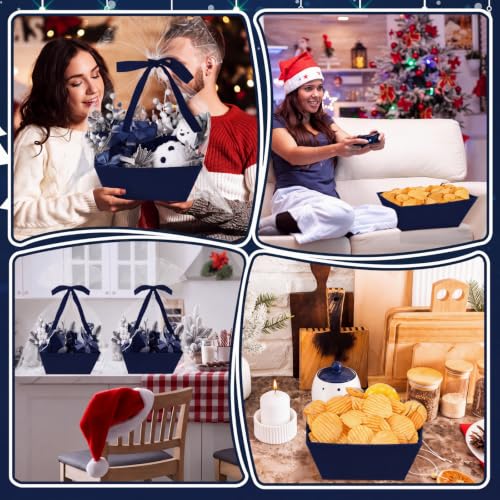 Kolldenn 24 Pcs Velvet Navy Blue Christmas Empty Gift Basket Bulk - Image 5