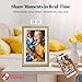Frameo Digital Photo Frame WiFi Champagne Gold Frame 10.1 Inch Picture Frame with 1280x800 HD IPS Touchscreen, Built-in 32GB, Send Photo Video via Frameo App/USB/SD, Gifts for Women Men