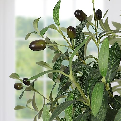 LOMOHOO Künstlicher Olivenbaum 5ft/150cm Groß - Kunstpflanze für Wohnzimmer, Indoor, Outdoor, Garten Dekor