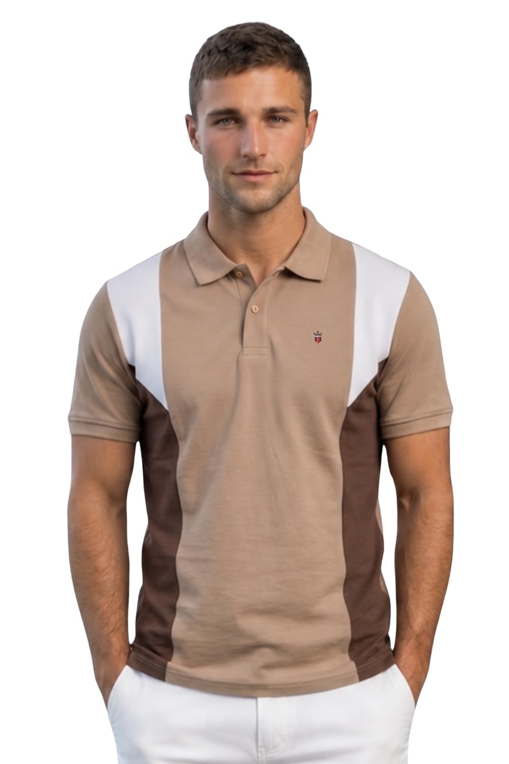 louis philippe Men's 100% Cotton Pique Fabric Color Block Polo Tshirt-picture-33
