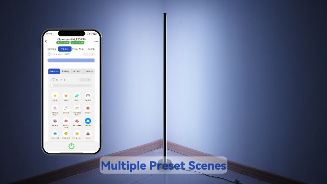 Image of GLOWRIUM Smart Corner Floor Lamp, RGBY+IC LED Floor Lamp for Living Room