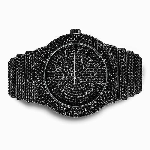 Image of ICE STAR Men's Fully Iced Diamond Watch, 46mm Case