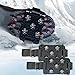 clinmday Crampons for Boots,Anti-Slip Shoe Cover Crampon,Traction Cleat Anti-Skid Traction Grip Spikes 5 Point Walking on Snow Ice Shoes and Boots Cleats for Hiking 2pcs