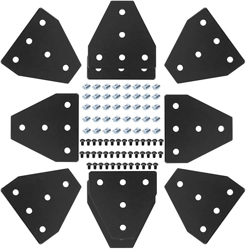 Miniatura 275 de 10 unids 2020 placa de extrusión de aluminio conector esquina L soporte 8020 V ranura hardware ranura T accesorios con tuercas en T y tornillos