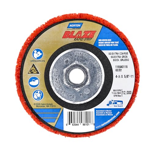 Roue pour meuleuse extra grossiere pour decaper la peinture sur metal sans effort