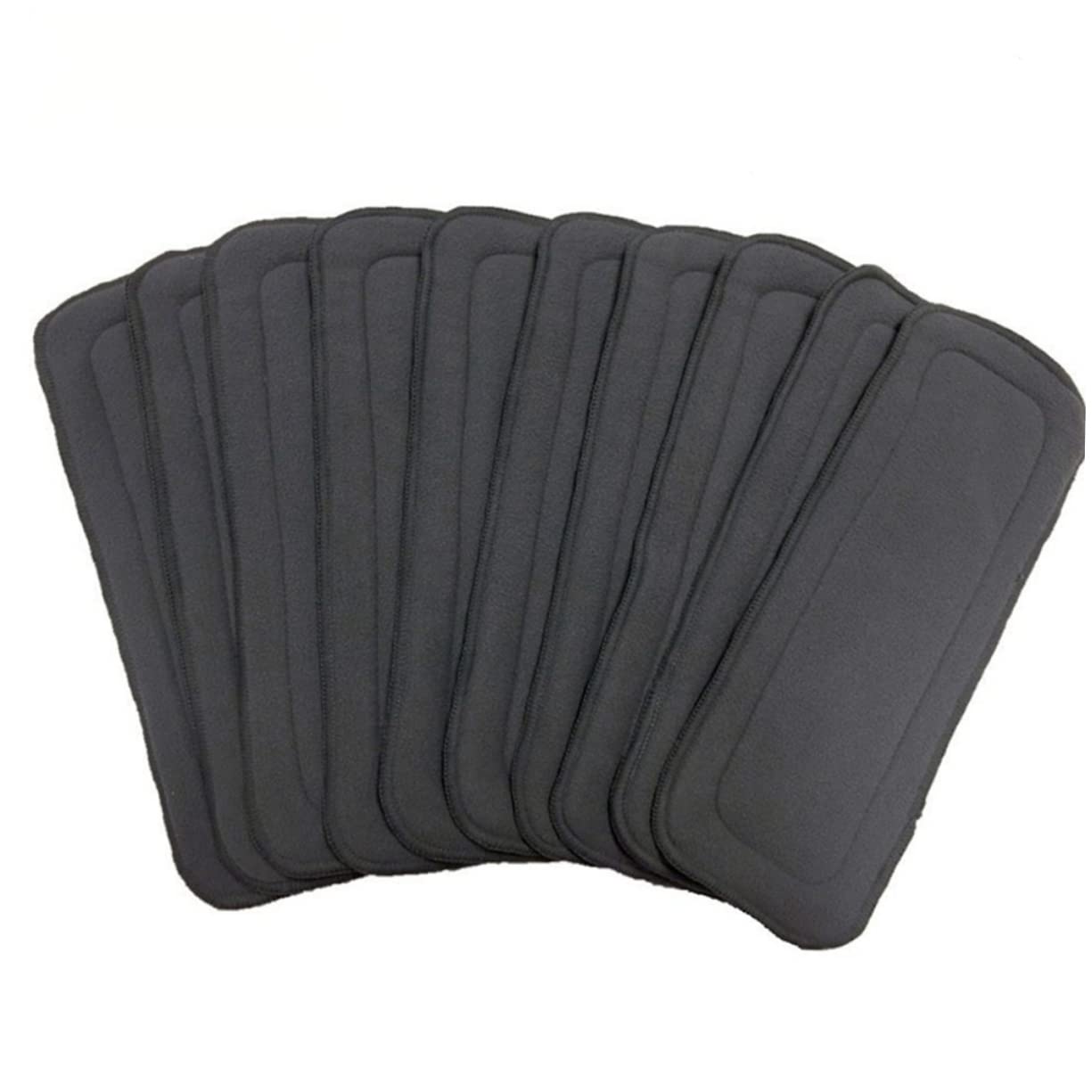 HEMOTON 10piezas Pañales de Fibra Bambú Nano Reutilizables Pañales para Forros de Cubiertas de Gris Paquete para Uso Diario