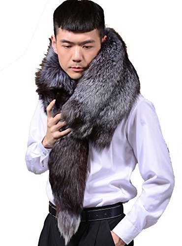 Fosrion Winter Real Whole Silver Arctic Fox Fur Warm Scarf Shawl Cape Wrap Vest …