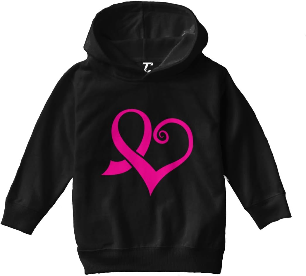 Tcombo Ribbon Heart - Breast Cancer Awareness Toddler/Youth Fleece Hoodie