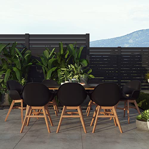 Amazonia Vernon 9-Piece Outdoor Rectangular Dining Table Set | Eucalyptus Wood | Ideal For Patio And Indoors #TOP1