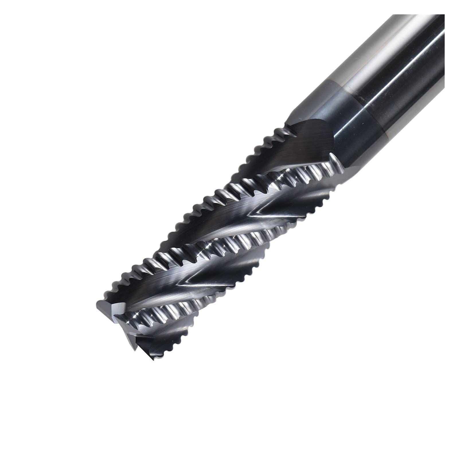 Molino de extremo Molino de extremo de carburo CNC CNC Bits de enrutador de carburo sólido Desbaste del extremo 4 Flauta CNC Fresado Cortador de fresado Bit de enrutador para 50 HRC Máquinas de desbas