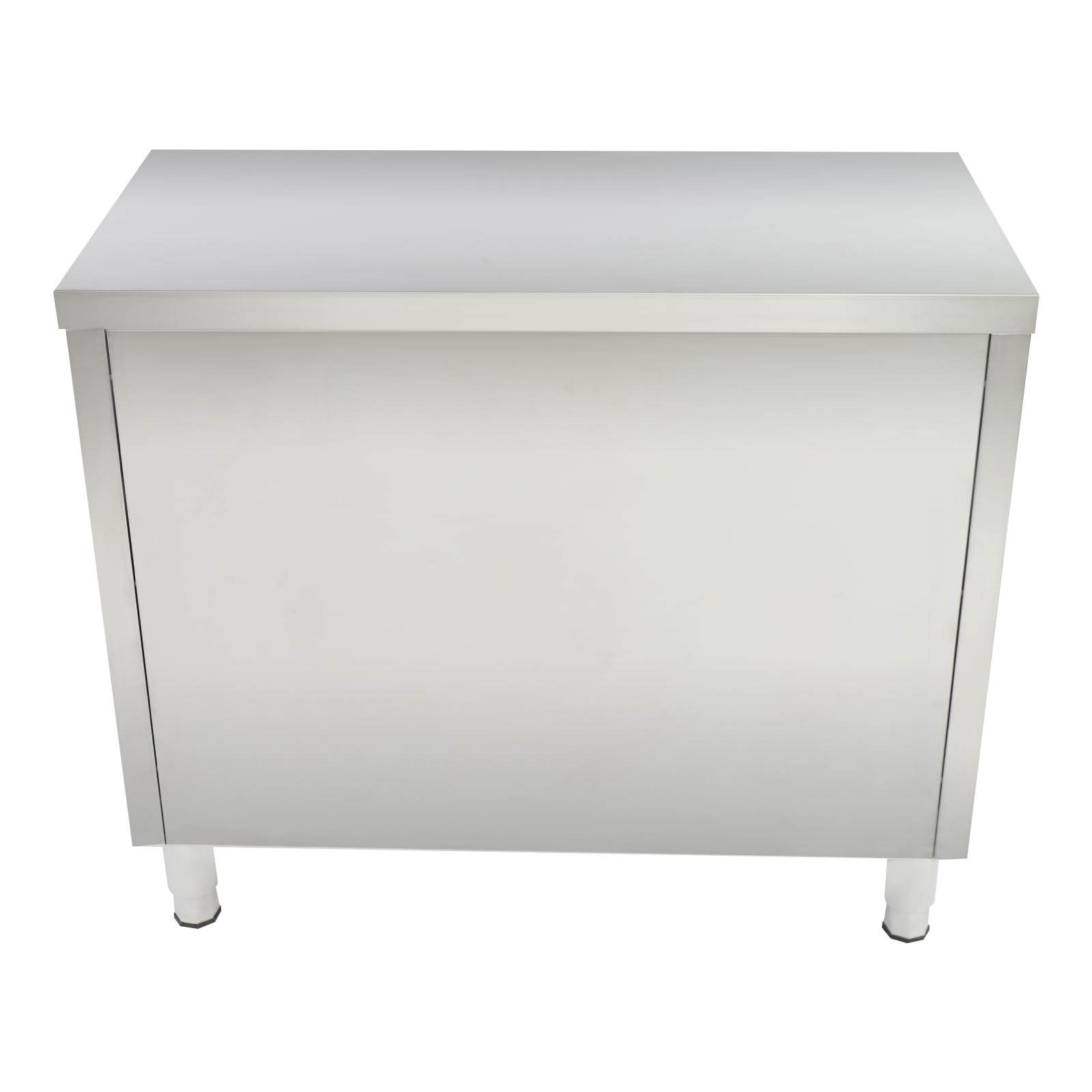 Armadio da lavoro con ante scorrevoli, piano da lavoro in acciaio inox, armadio con piano da lavoro per cucina, armadio autoportante in acciaio inox, tavolo in acciaio inox per cucina