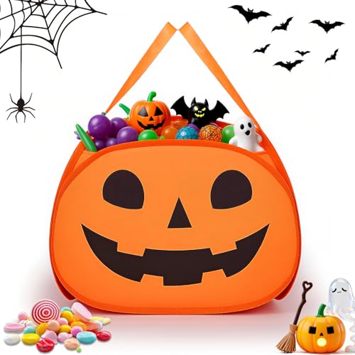 YOHOOLYO 95L Large Cute Halloween Foldable Pumpkin Boo Basket with Handles - image 1
