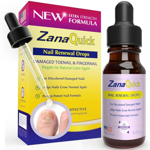 Zanaquick Extra Strength Toenail & Fingernail Repair Drops – Nail Care Renewal for Thick, Damaged & Discolored Nails – 1 Pack