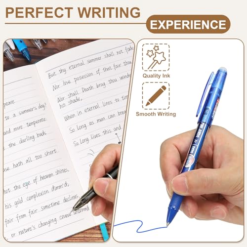 Bolígrafos borrables PATIKIL 0.5mm pack de 12 tinta azul cristal miniatura 5