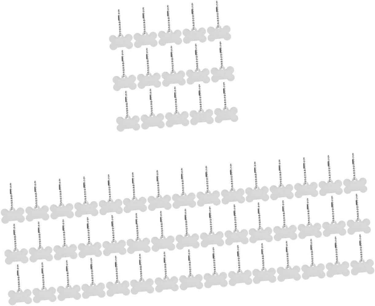 Toyvian 80pcs Double-Sided Sublimation Dog Tags Blank Name Tags for Pets Heat Transfer -Shaped Pet Id for Dogs and Cats for Personalization