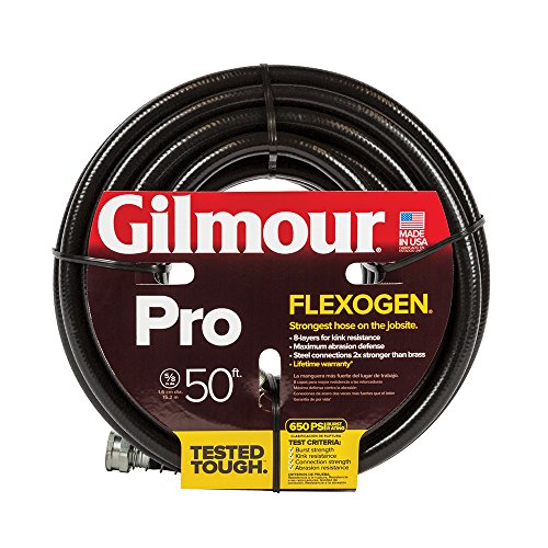 Gilmour 865801-1001 Pro Flexogen Hose, 5/8 Inch by 50 Feet, Black