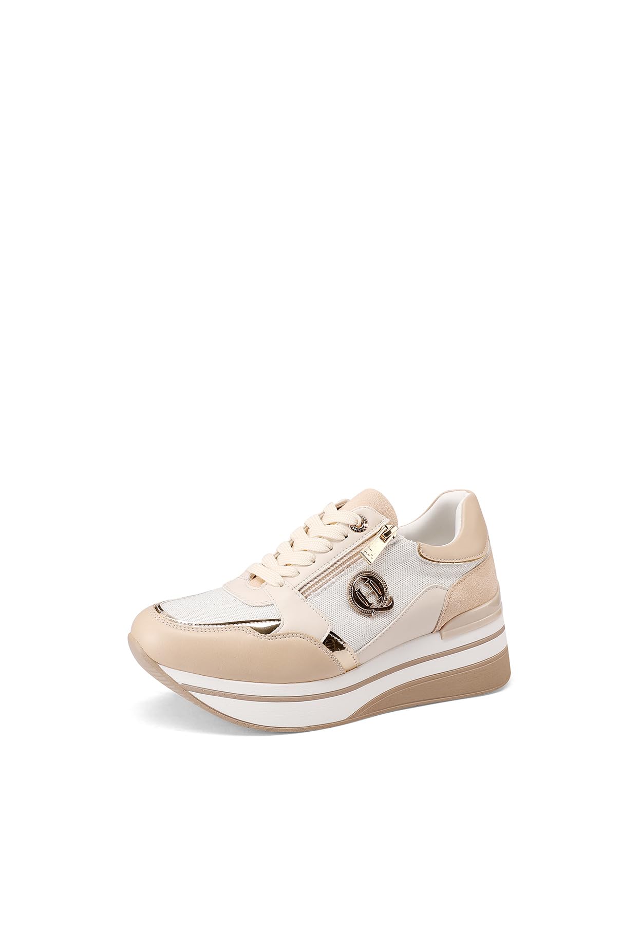 QUEEN HELENA Zapatillas con Cuña Zapatillas de Deporte Altas Casual Mujer X32-15