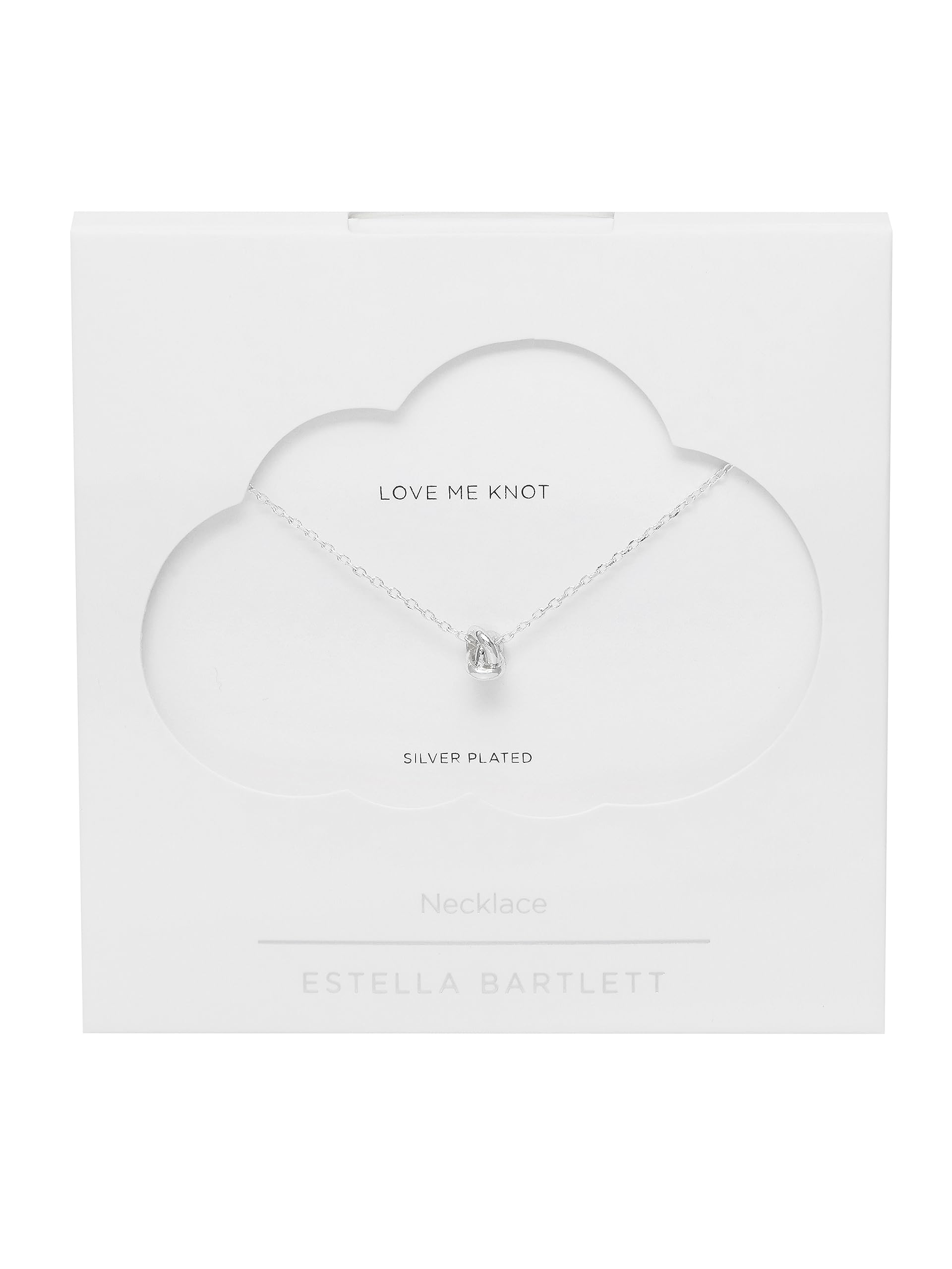 Estella Bartlett Silver Plated Knot Necklace, Brass